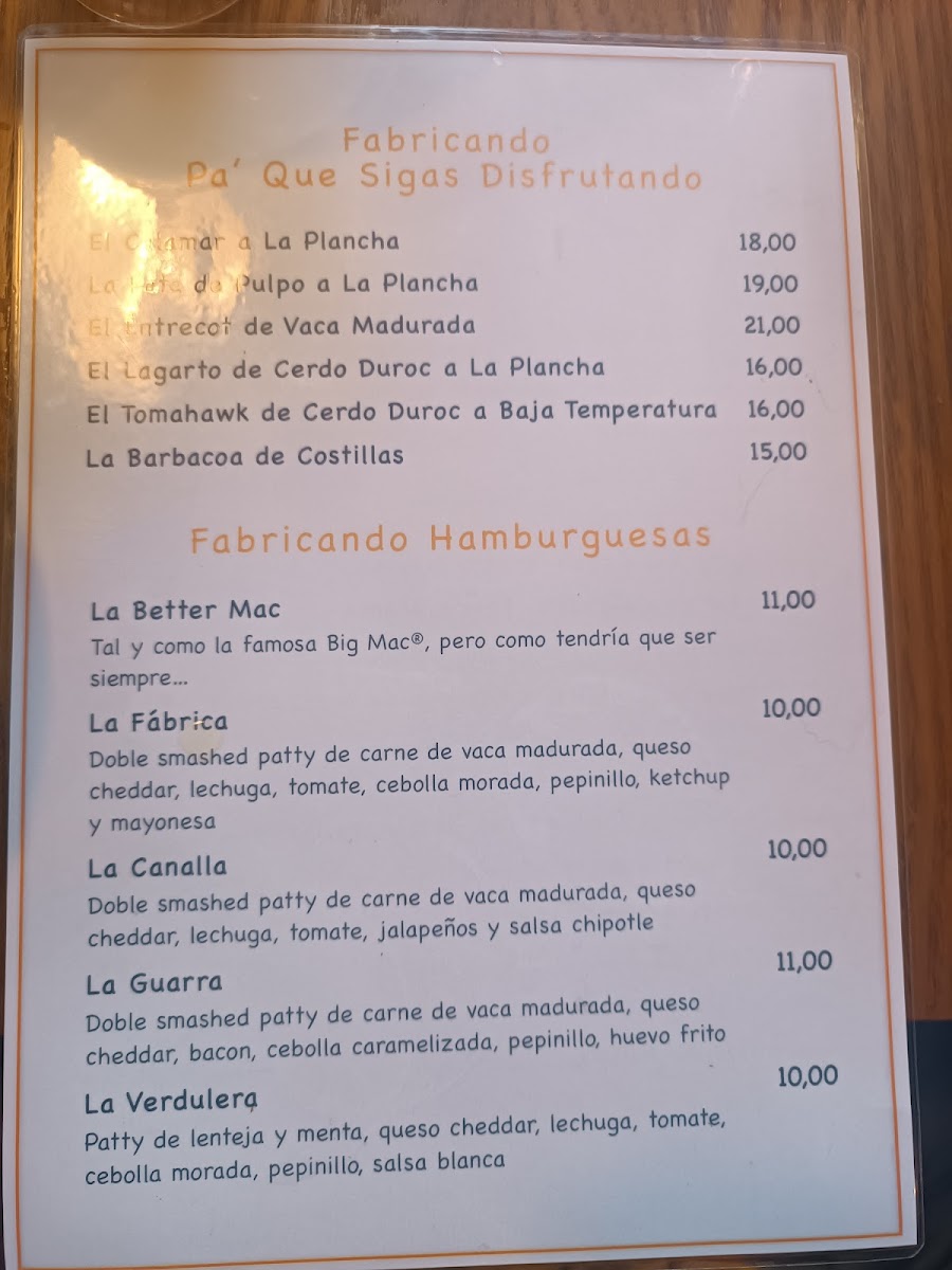 Menu La Fabrica De Barrett-5