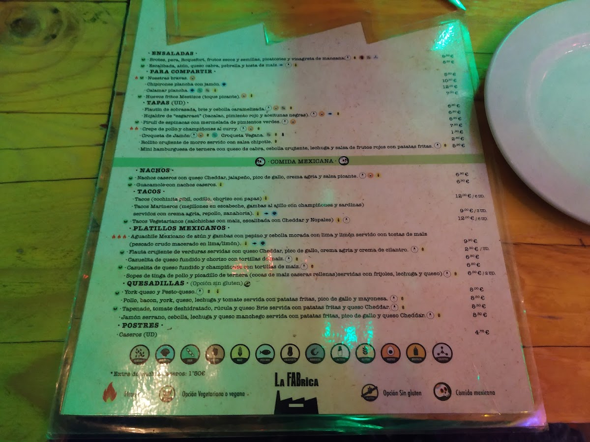 Menu La Fabrica De Barrett-8